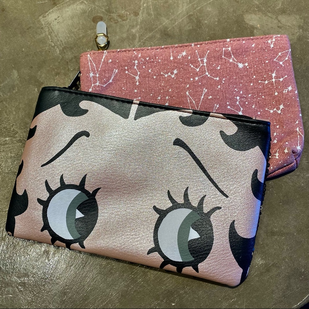 3/$19! Betty Boop + Pink Canvas Purse Sized Cosmetic ~ Makeup Bags Brand New!